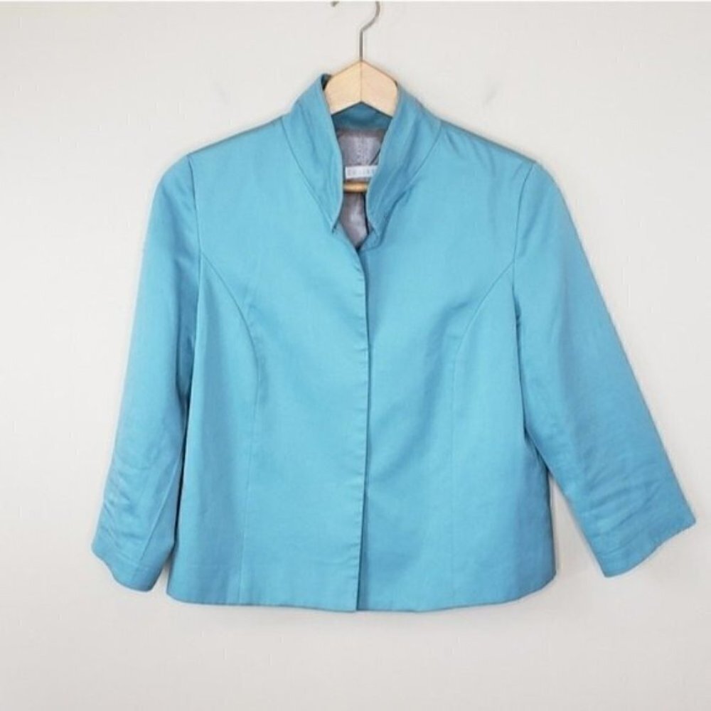 Chaiken | Turquoise Hidden Closure Jacket Size 8